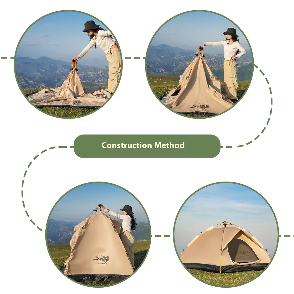 Pakicetus Instant Pop Up Waterproof Sunshade Canopy