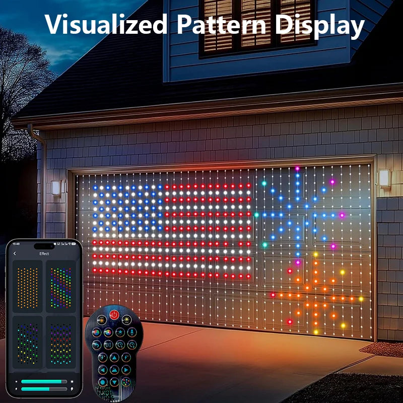 RGBIC Smart Curtain Lights LED String Lights APP Control Music Sync DIY Patterns Timer for Christmas Window Party Decor