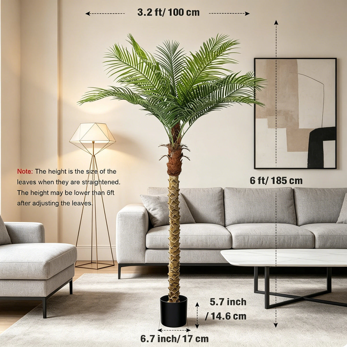 Olitree Indoor Outdoor Artificial Palm Tree