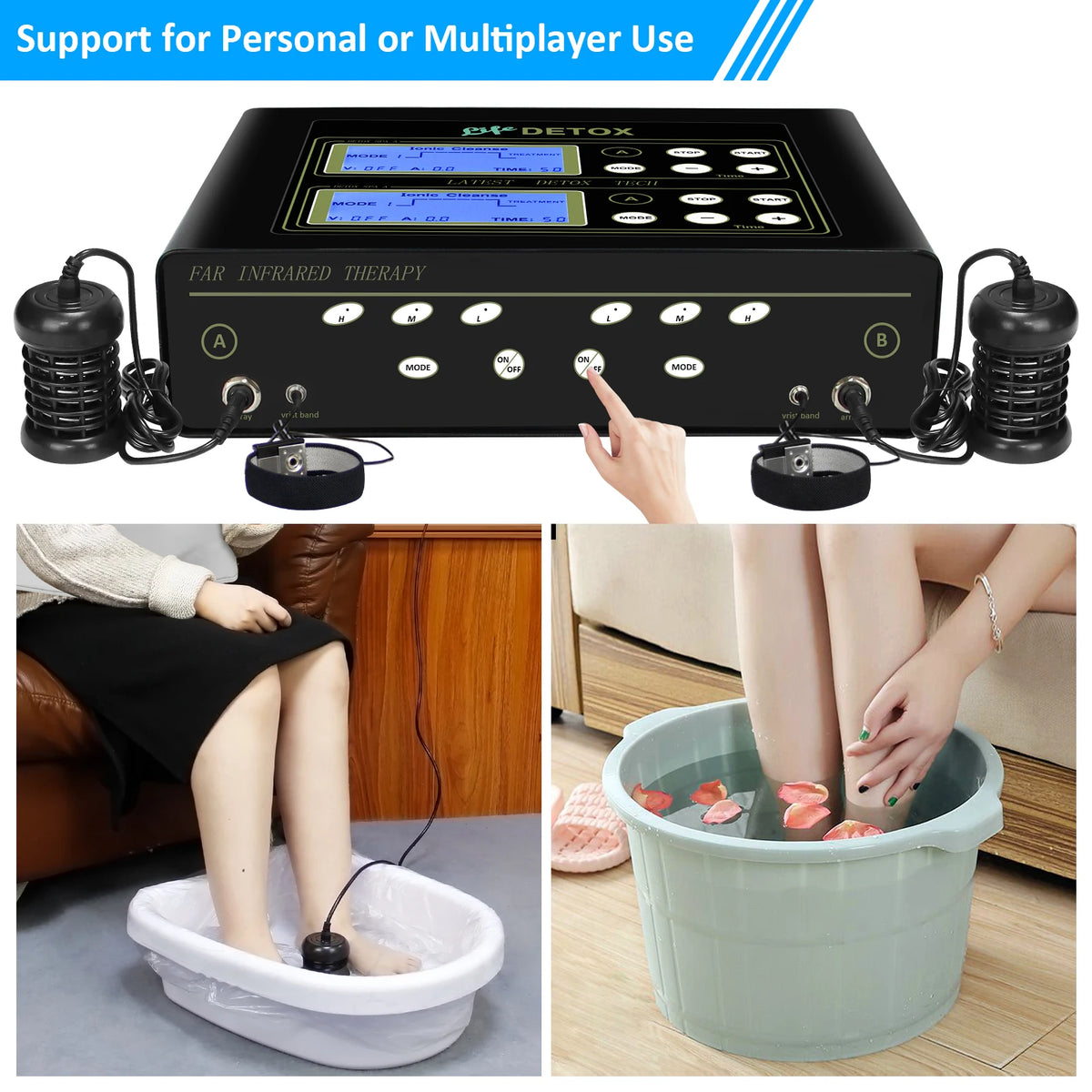 Dual Ionic Infrared Heating Waist Detox Massager