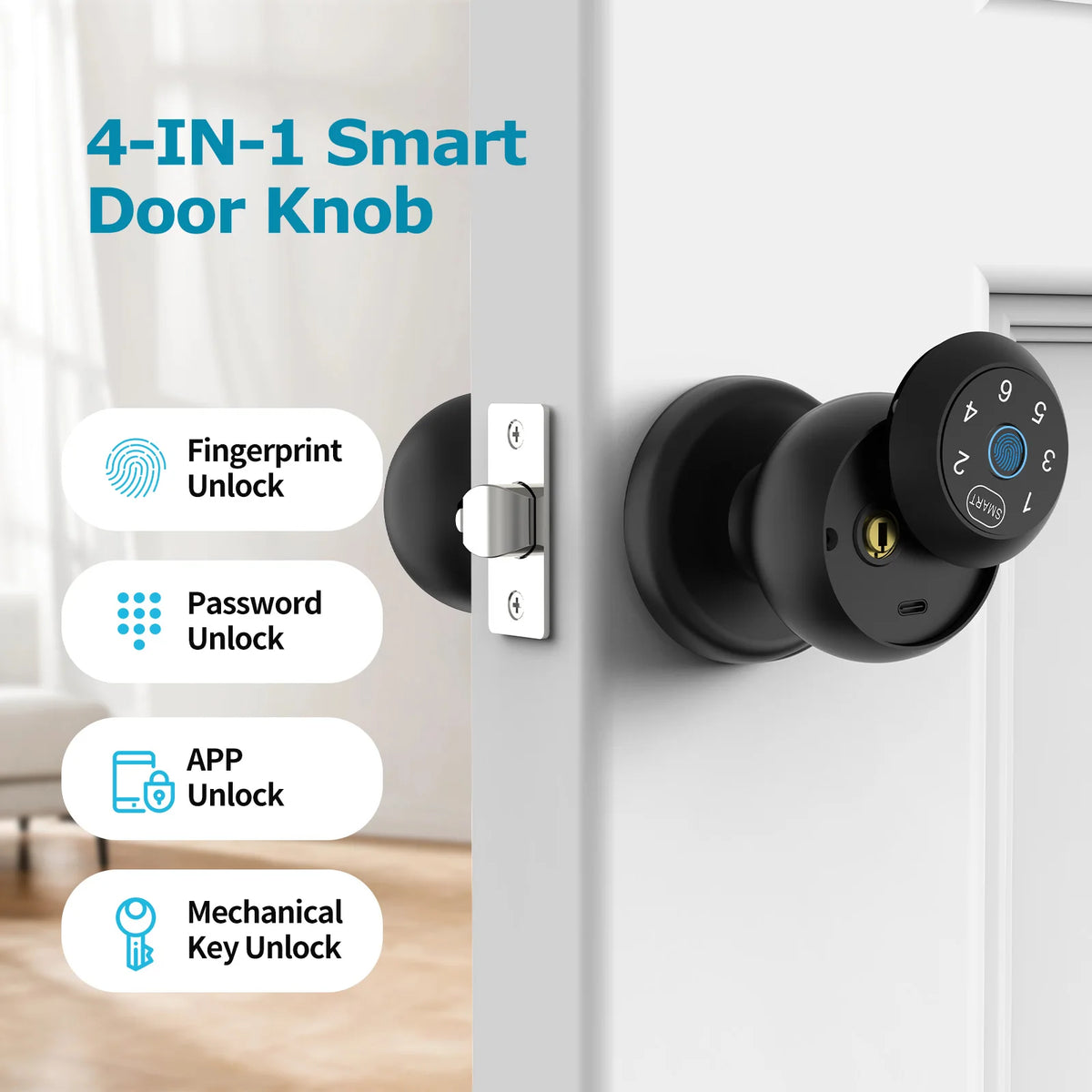 Viladepot Fingerprint Smart Lock For Interior Doors