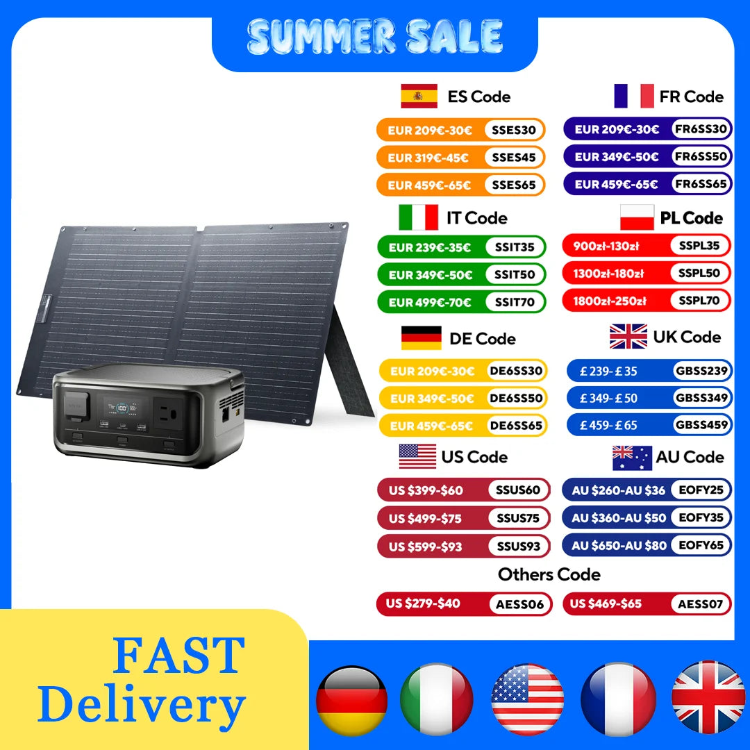 Allpowers P300 Solar Generator and Solar Panel