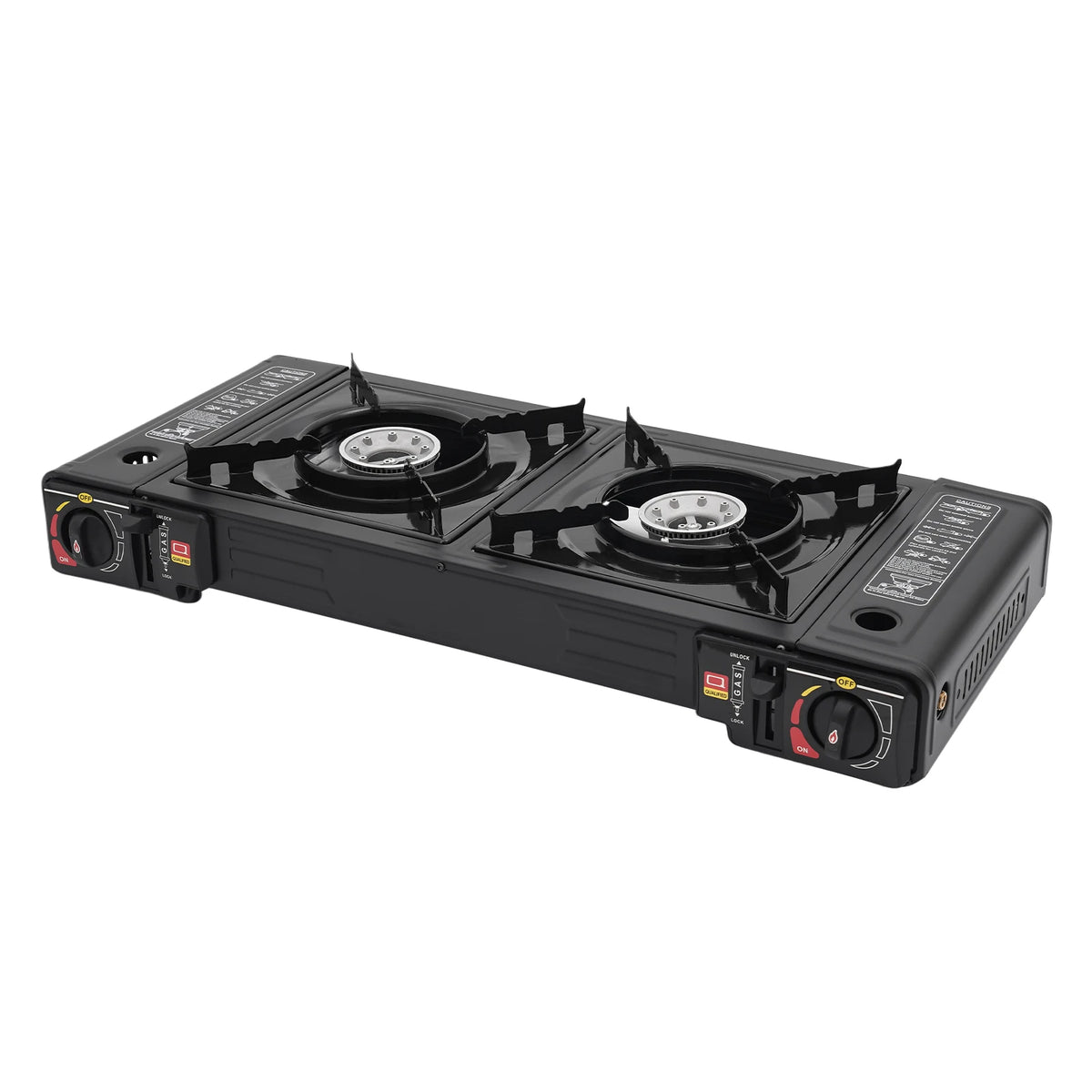 Dual Burner Portable Camping Stove With Storage Case