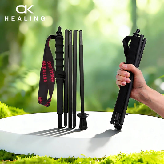 OKHEALING Foldable Carbon Fiber Trekking Poles