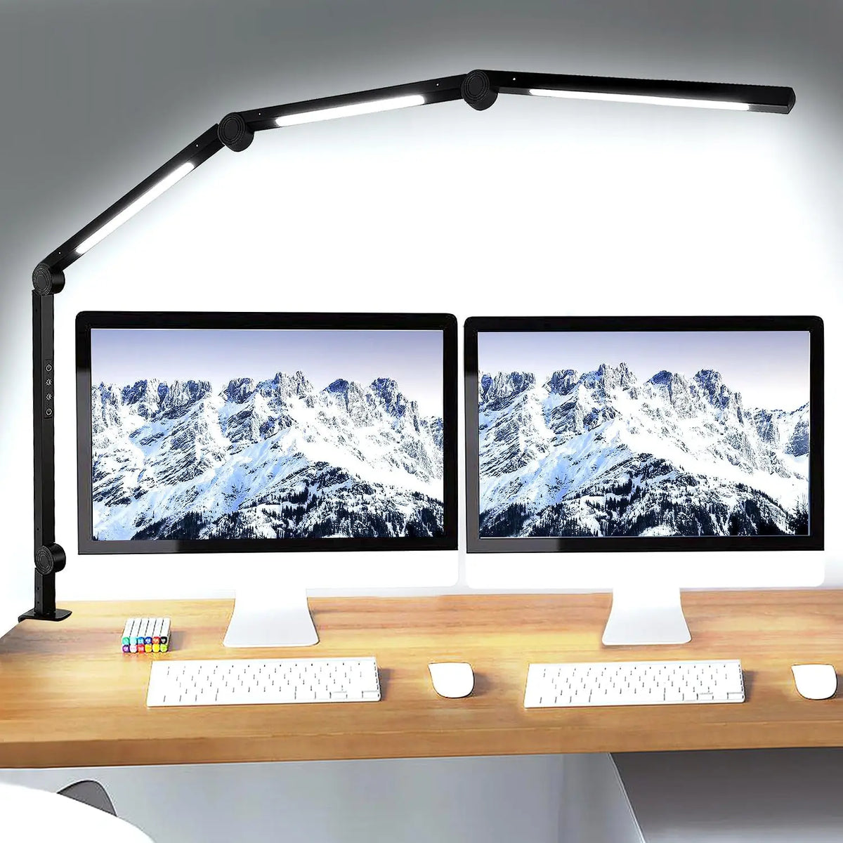 Modern Clamp Led Desk Lamp With Adjustable Swing Arm