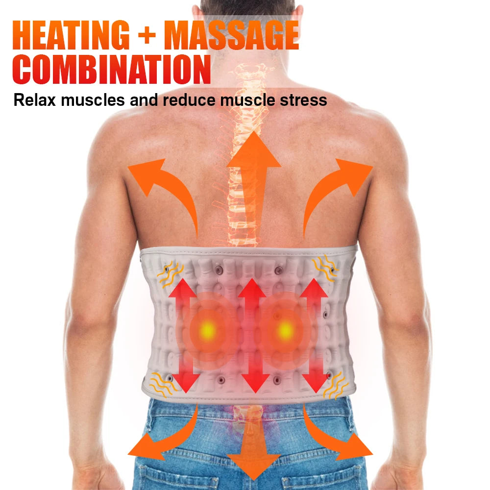 Moajaza Heated Waist Massager With Lumbar Support Belt