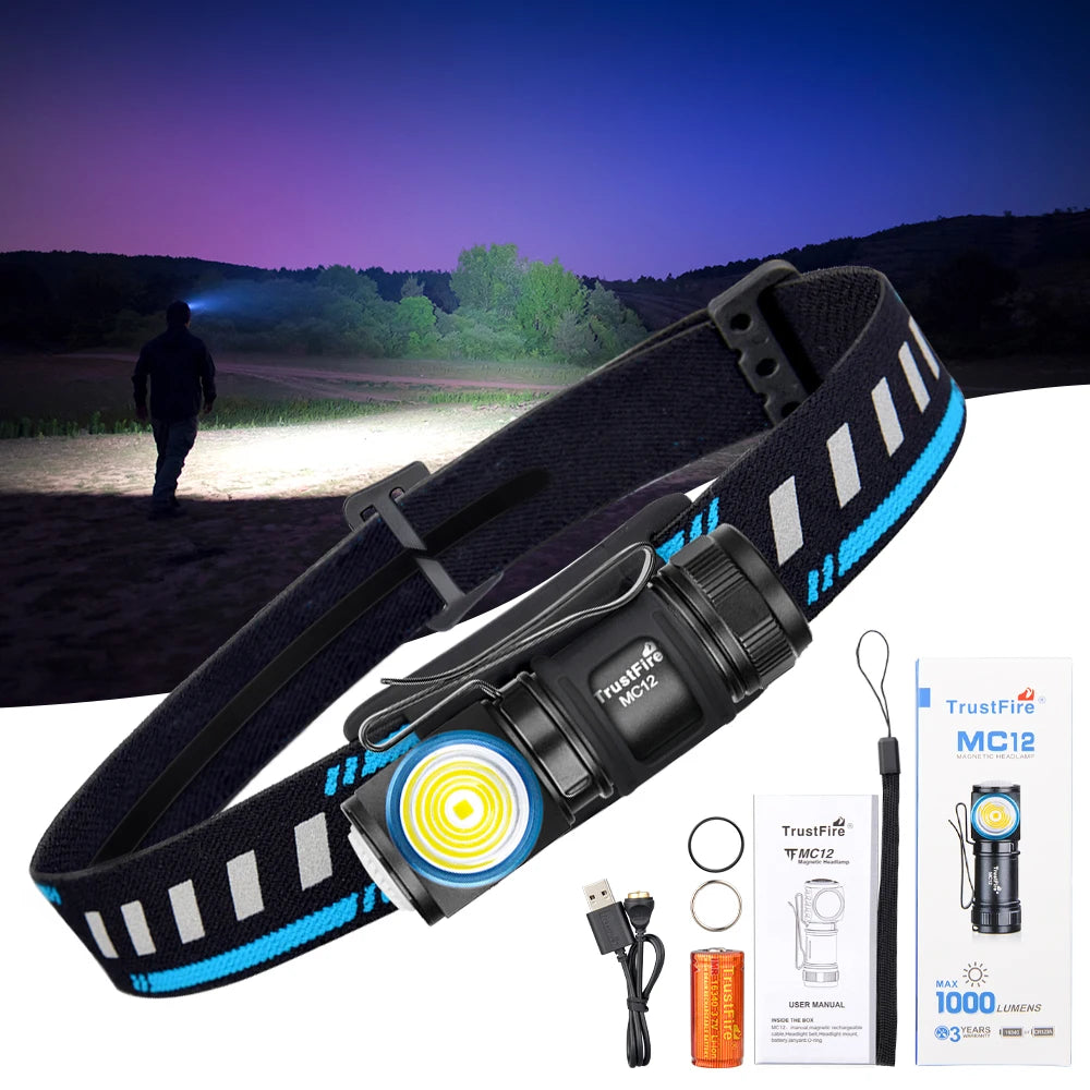 TrustFire MC12 Rechargeable LED Headlamp