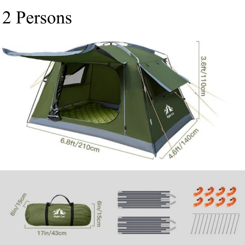 Night Cat Waterproof Dual Layer Camping Tent