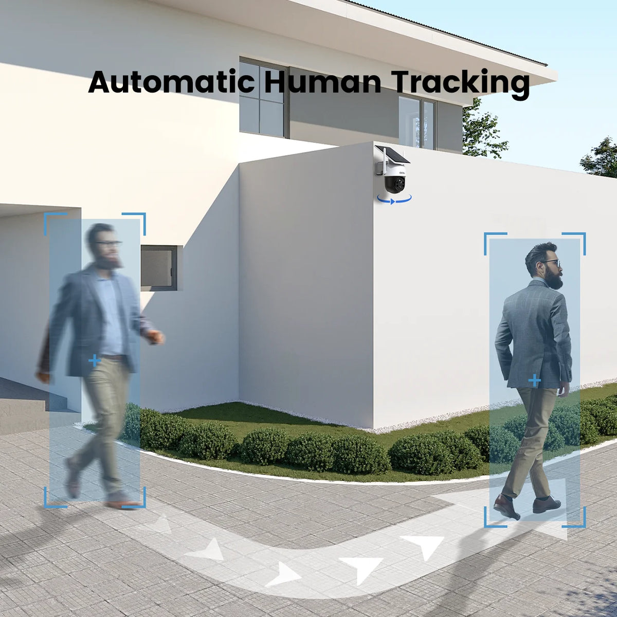 Dekco 3Mp Ptz Solar Wifi Security Camera Two Way Audio