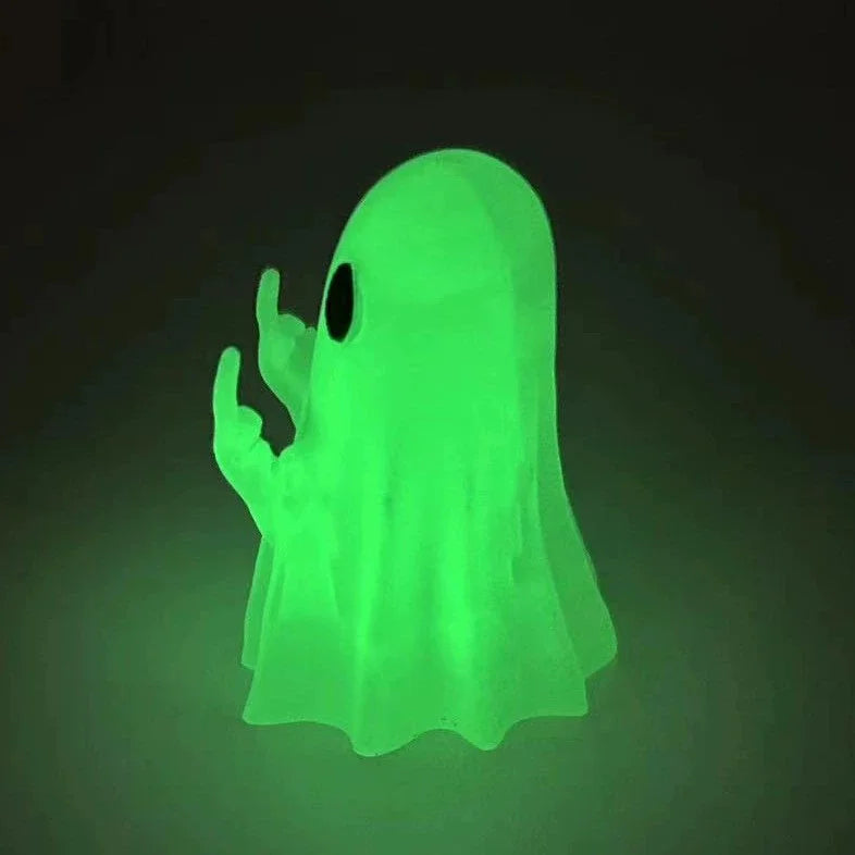 Whimsical Ghost Resin Figurine Spooky Halloween Shelf Decor