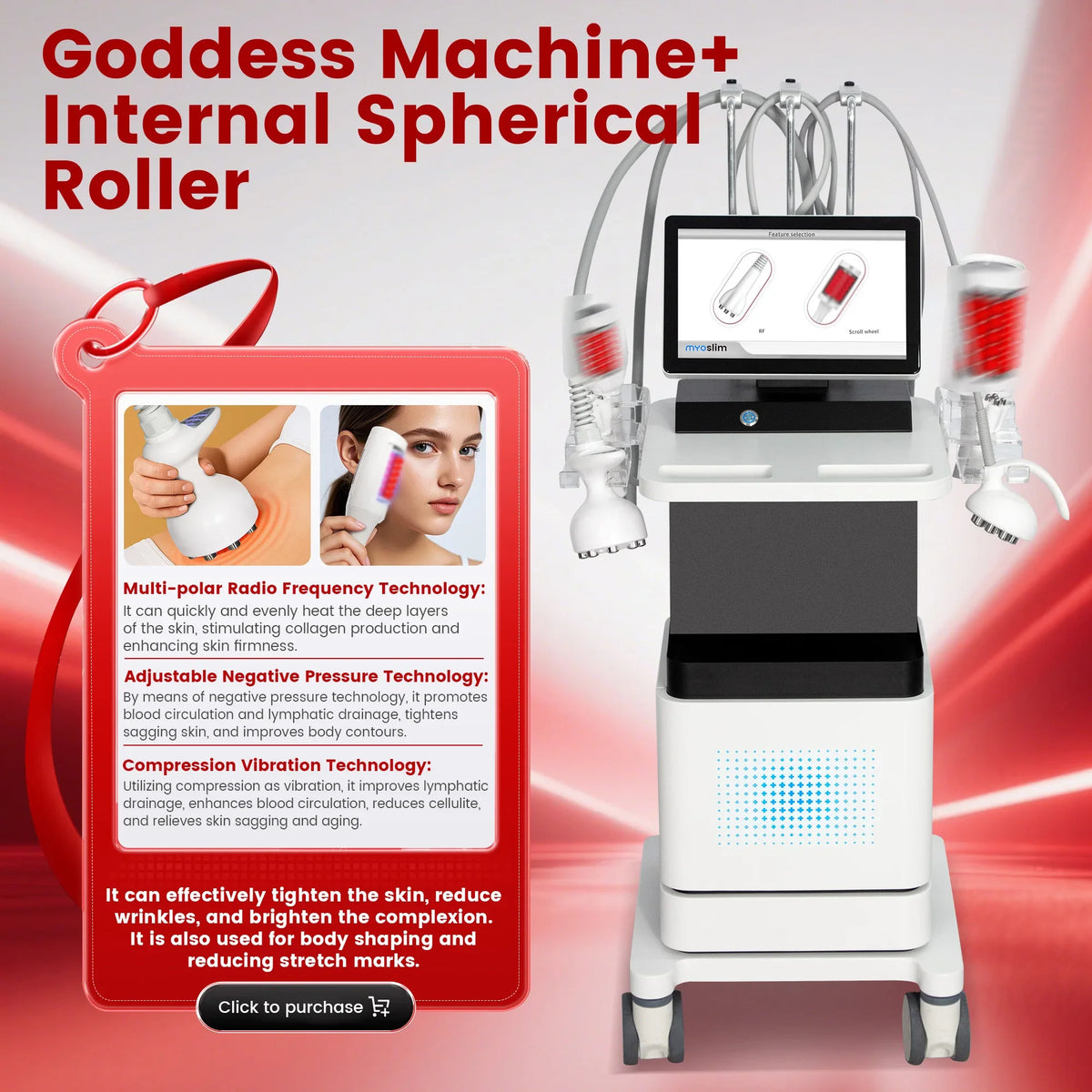 4 IN 1 RF Venus Legacy EMS Roller Slimming Cavitation Vacuum Anti Cellulite Treatment Skin Tightening Fat Burning Beauty Machine