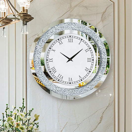 Luxury Crystal Wall Clock With Silent Quartz Movement
