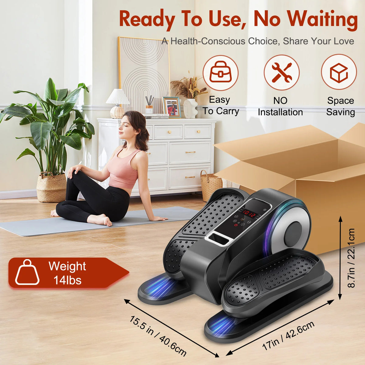 Gamewiu Under Desk Elliptical Exerciser With Remote