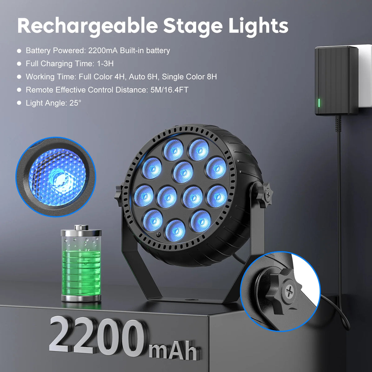 Somspot Led Par Stage Light With Dmx Remote