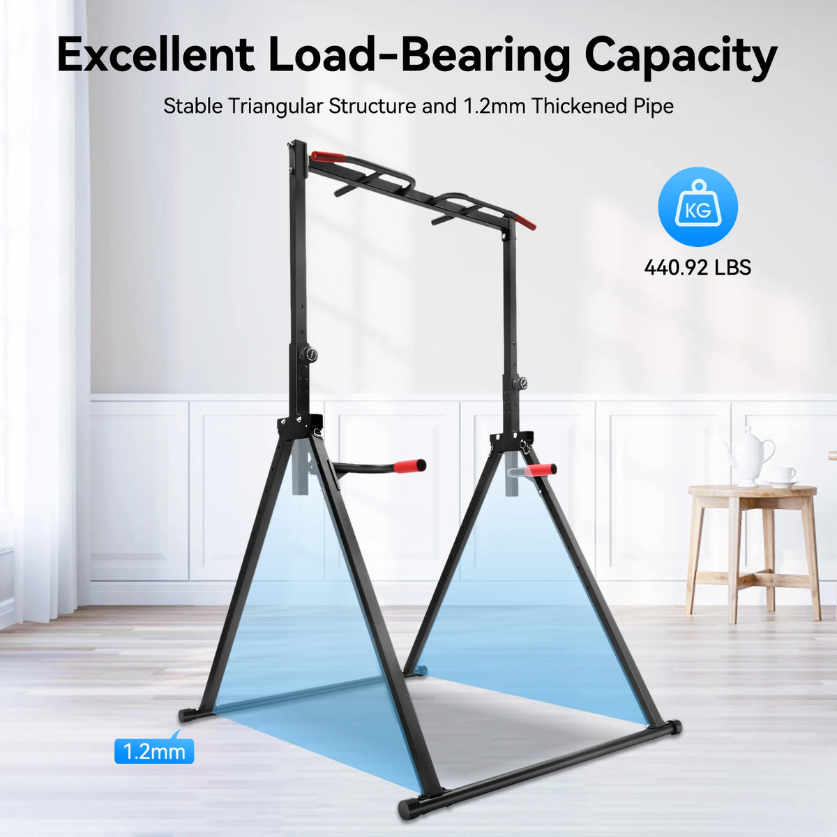 Foldable Adjustable Pull Up Station For Home