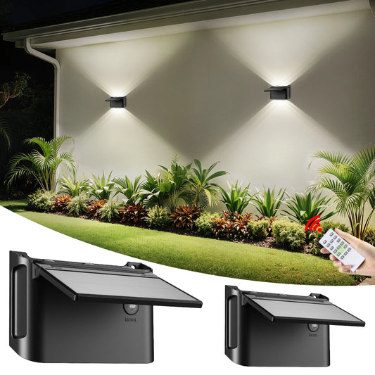 Intelamp Solar Wall Lights 2 Pack Outdoor