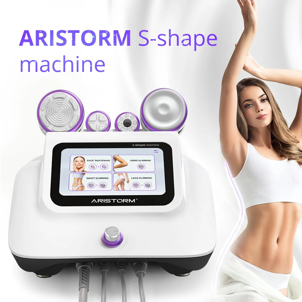 Aristorm S Shape Ultrasonic 30K Cavitation Machine Fat Burning Radio Frequency Skin Tightening Face Lift Body Sculpting Machine