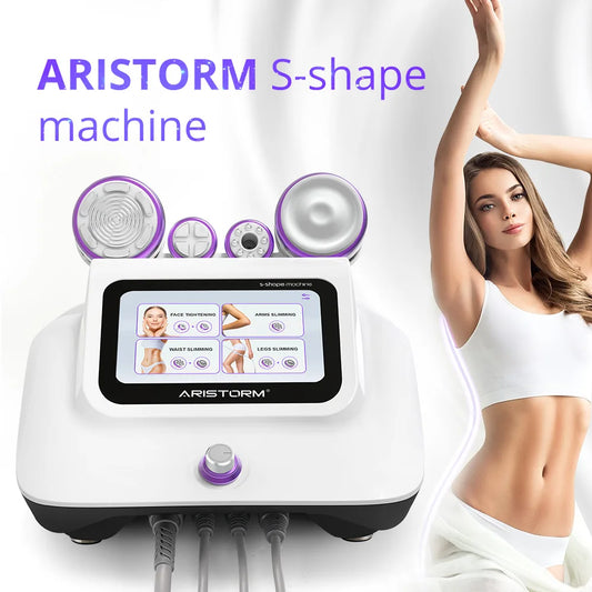 Aristorm S Shape Ultrasonic 30K Cavitation Machine Fat Burning Radio Frequency Skin Tightening Face Lift Body Sculpting Machine