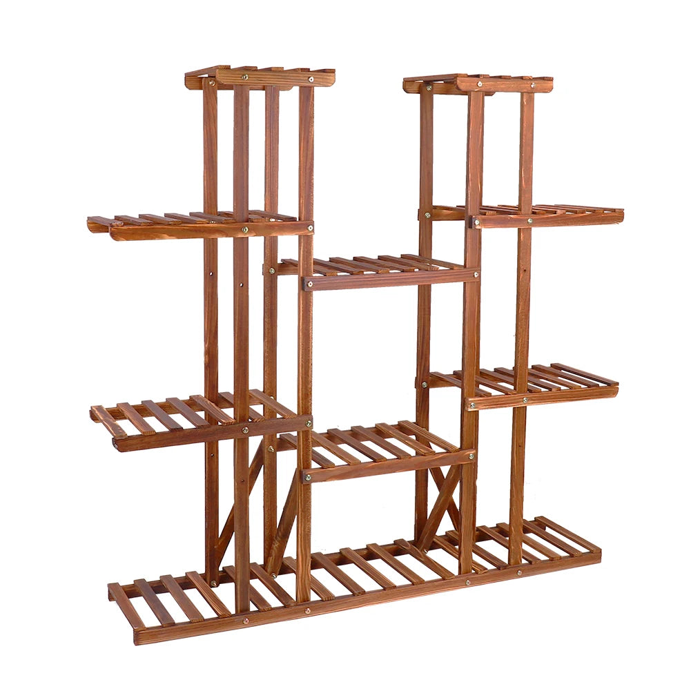 Wisfor Wooden Multi Tier Plant Stand For Indoor Use