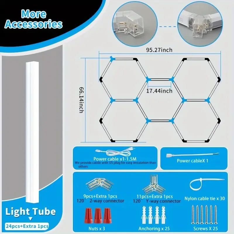 BSK BESTKA Hexagon LED Garage Shop Light