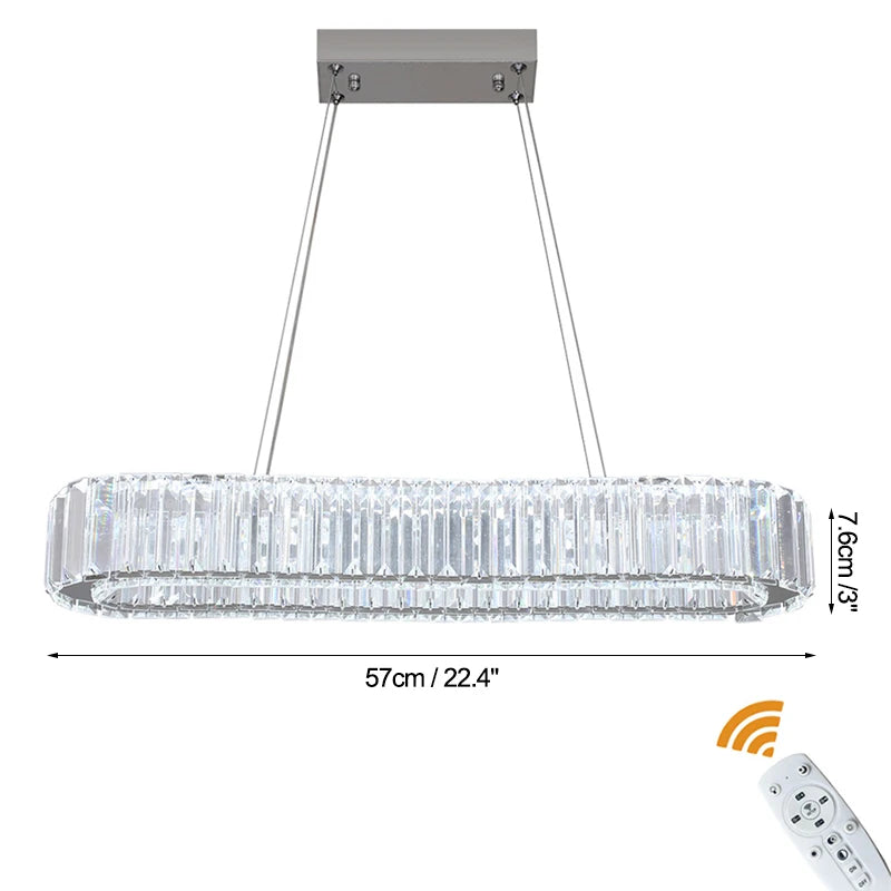 Modern Crystal Rings Led Chandelier Indoor Luxury Ceiling Lamp Dimming And Remote Control Pendan Lighting Chrome Lustre Fixtures