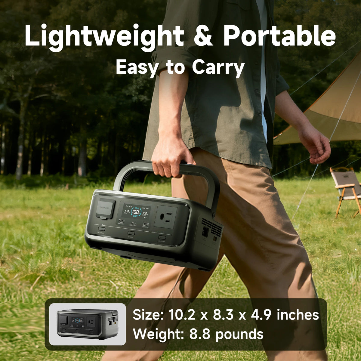 Allpowers P300 Solar Generator and Solar Panel