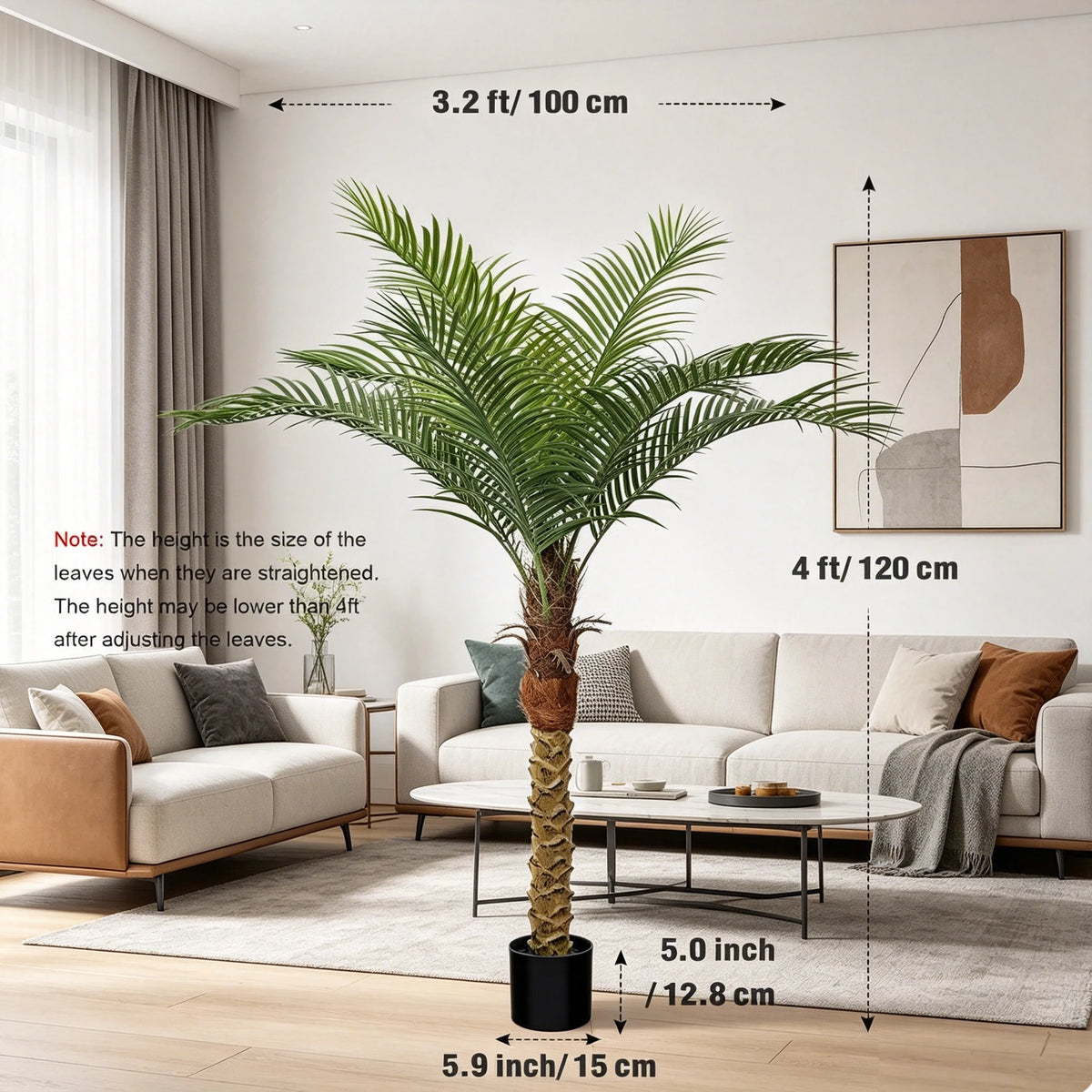 Olitree Indoor Outdoor Artificial Palm Tree