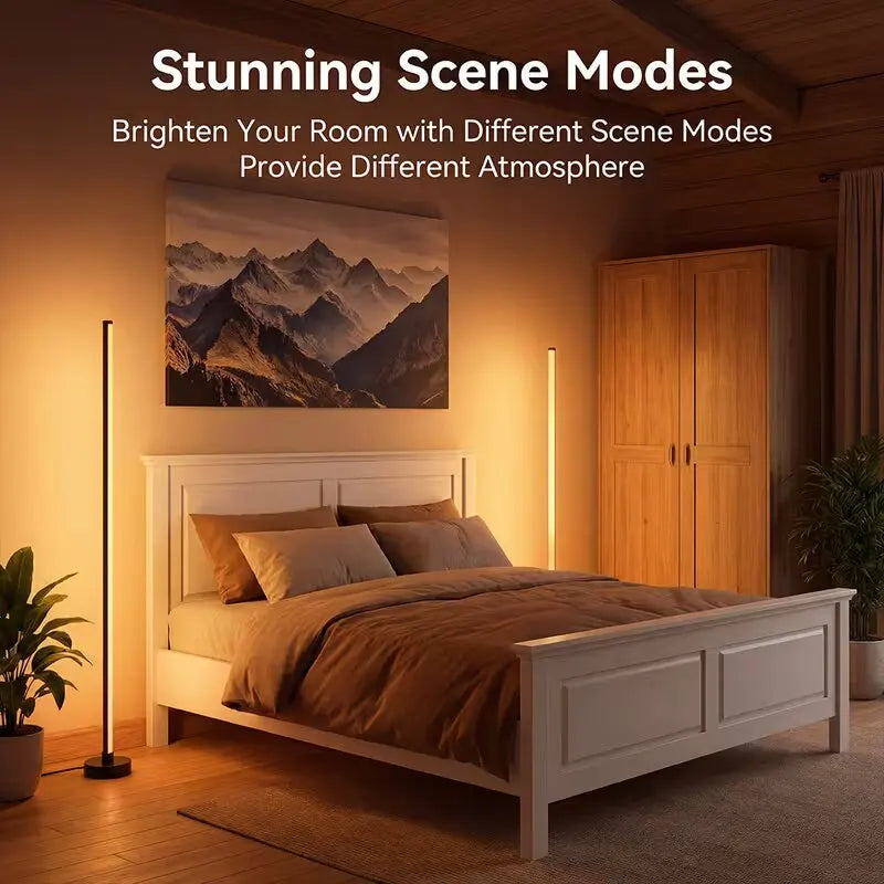 ELEGORRY Smart RGB Corner Floor Lamp With App Control