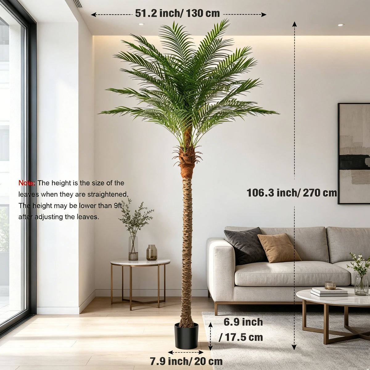 Olitree Indoor Outdoor Artificial Palm Tree