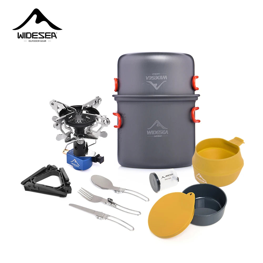 Widesea Portable Aluminum Camping Cookware Set