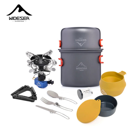 Widesea Portable Aluminum Camping Cookware Set