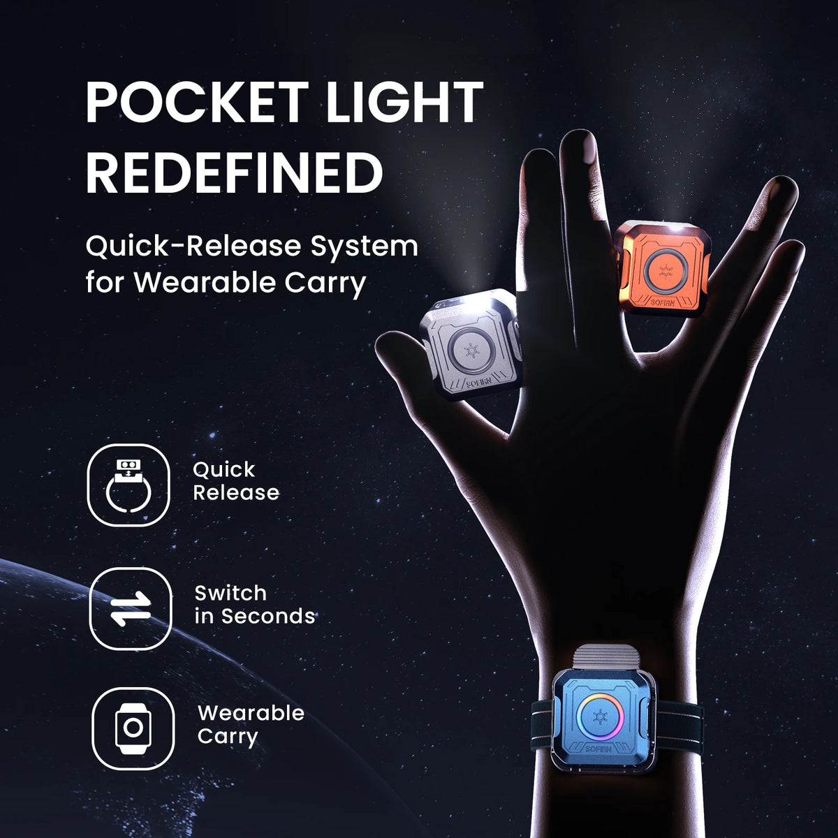 Sofirn SE1 Pocket Flashlight With RGB Signal Ring