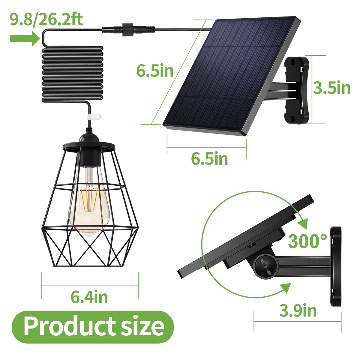 Intelamp Waterproof Solar Pendant Lights