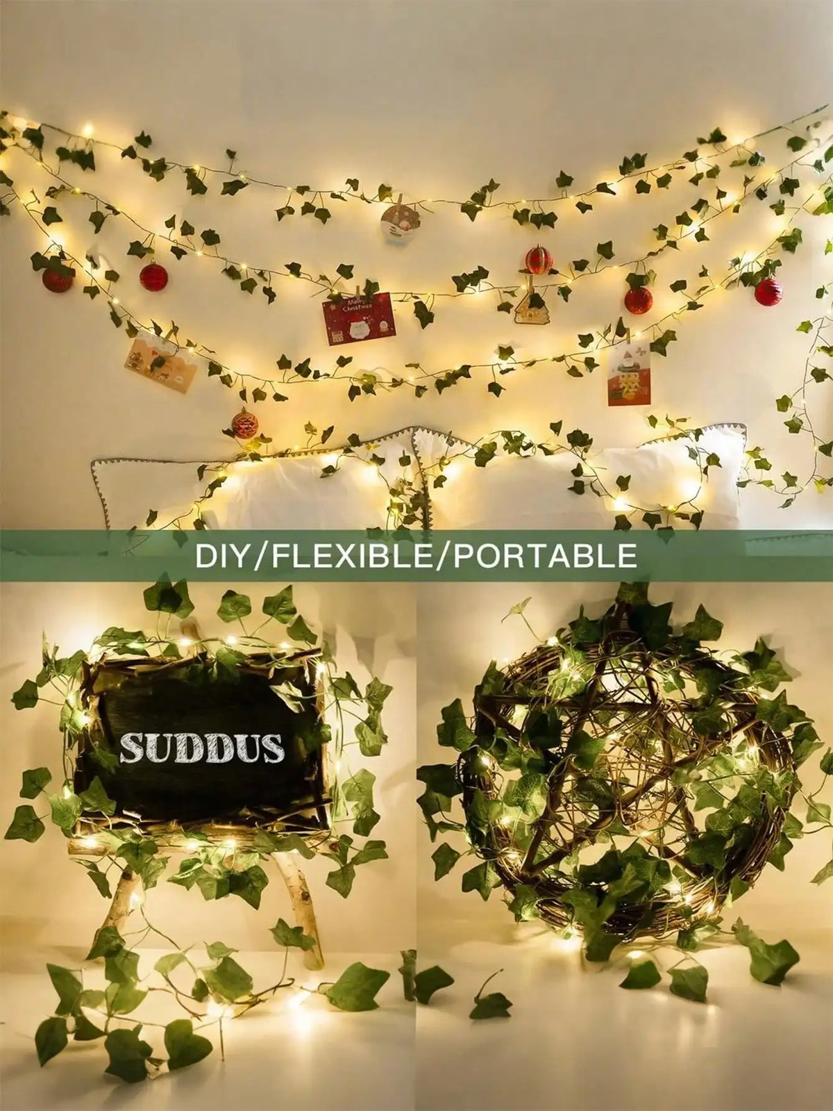 Battery Powered Led Ivy Vine Lights For Home Decor