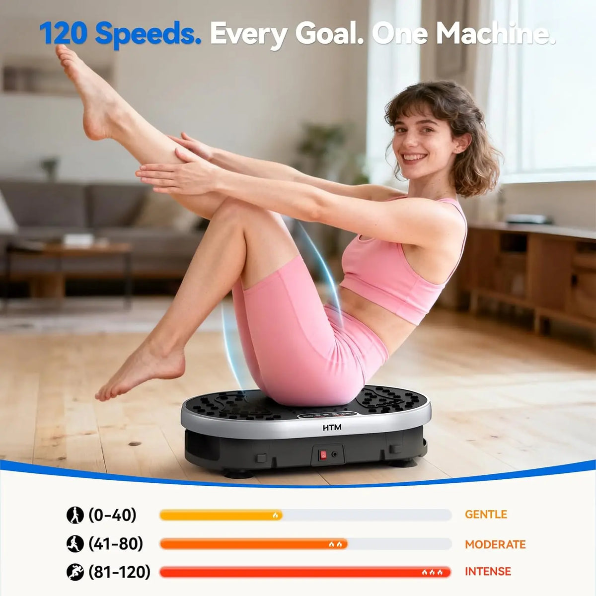 HTM Vibration Plate Exercise Machine 300 Pounds