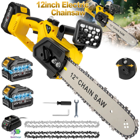 Tegatok 20V Brushless Chainsaw with Two Batteries