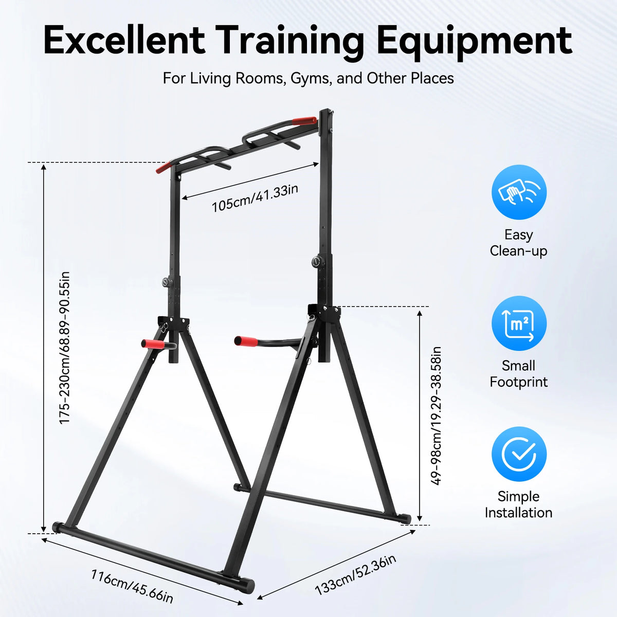 Foldable Adjustable Pull Up Station For Home