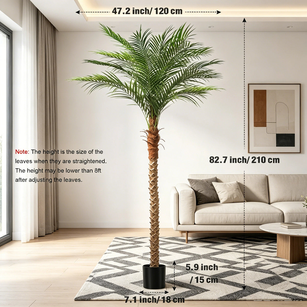 Olitree Indoor Outdoor Artificial Palm Tree
