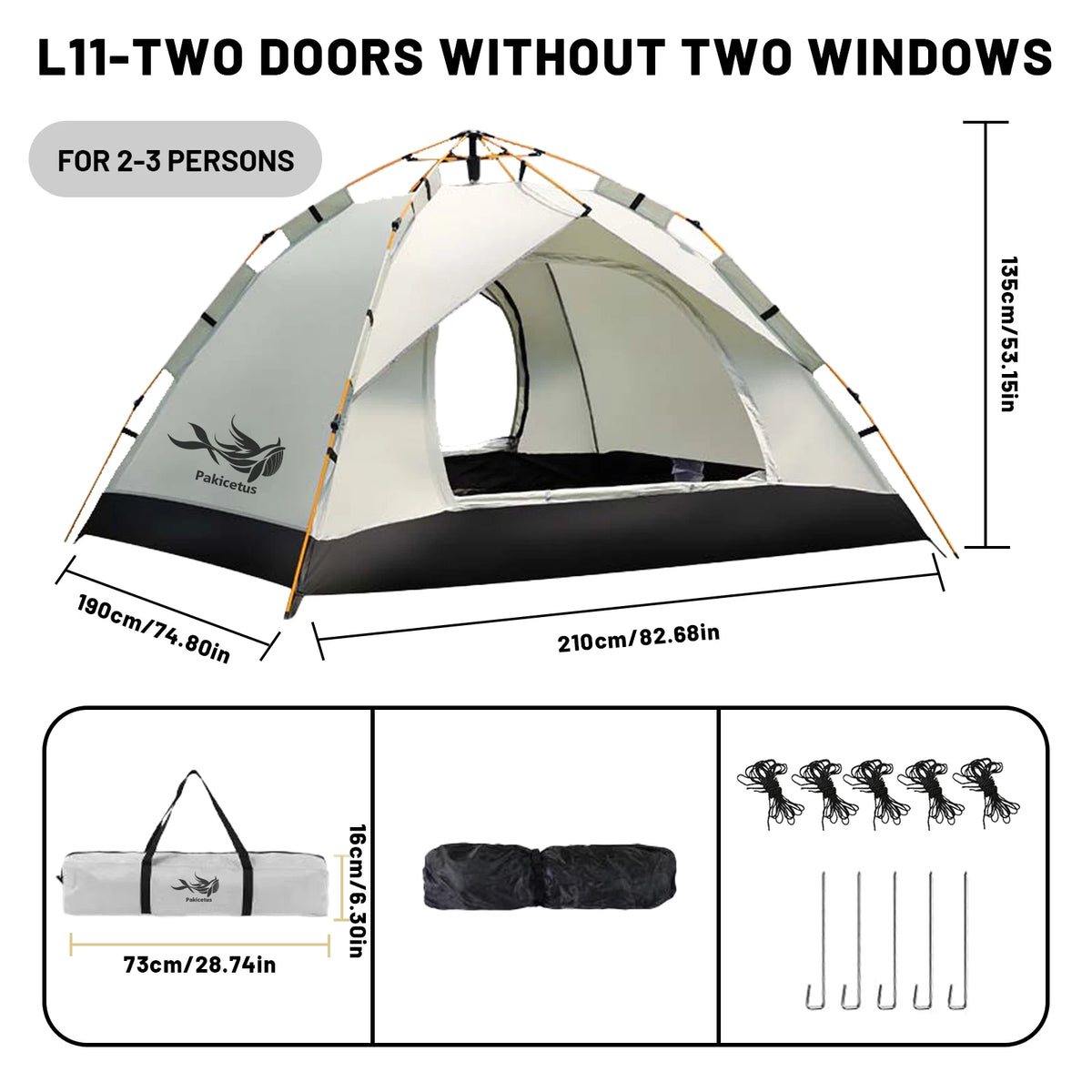 Pakicetus Instant Pop Up Waterproof Sunshade Canopy