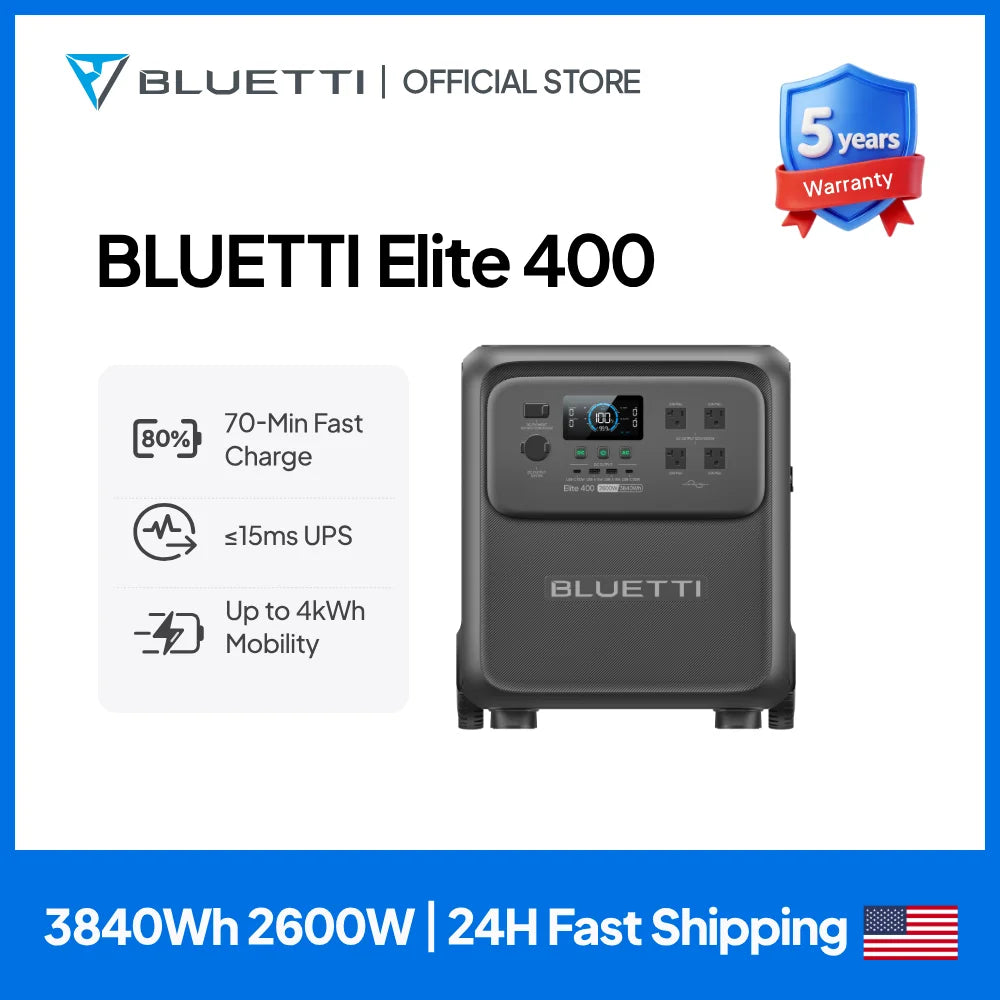 Bluetti Elite 400 Portable Solar Power Station