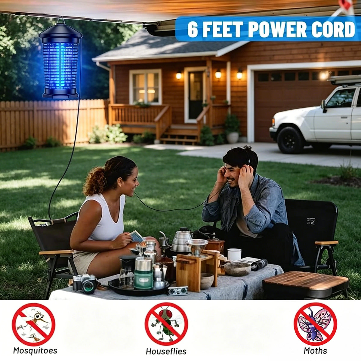 Electric Bug Zapper Lantern For Indoor Outdoor Insect Control