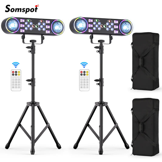 Somspot 7In1 RGBW LED Stage Light With Remote And Stand