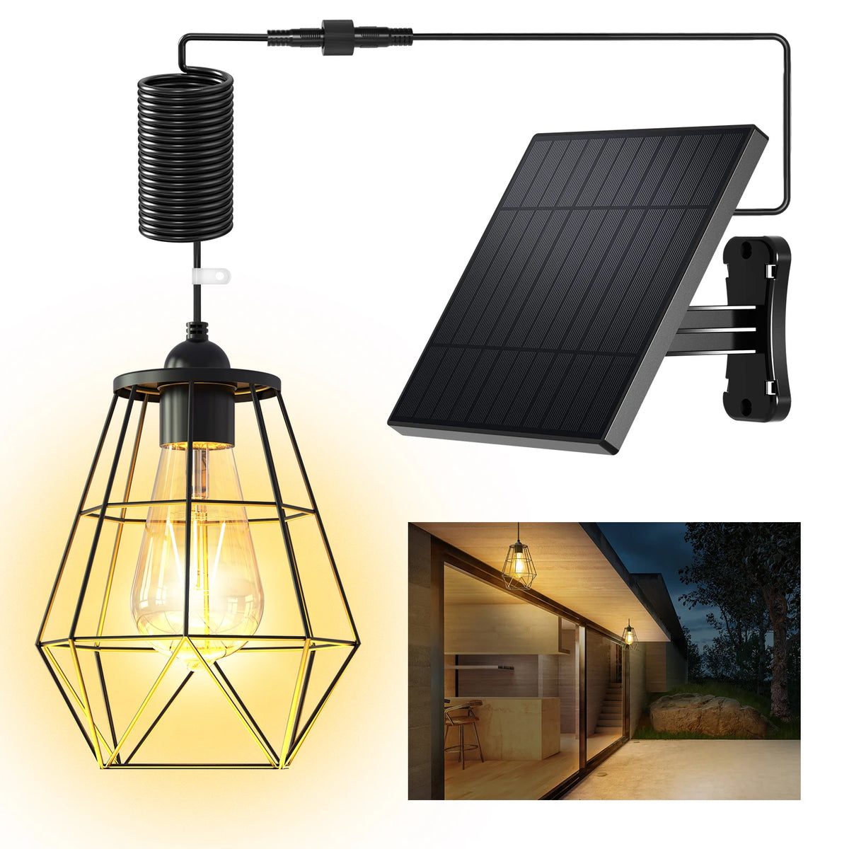 Intelamp Waterproof Solar Pendant Lights