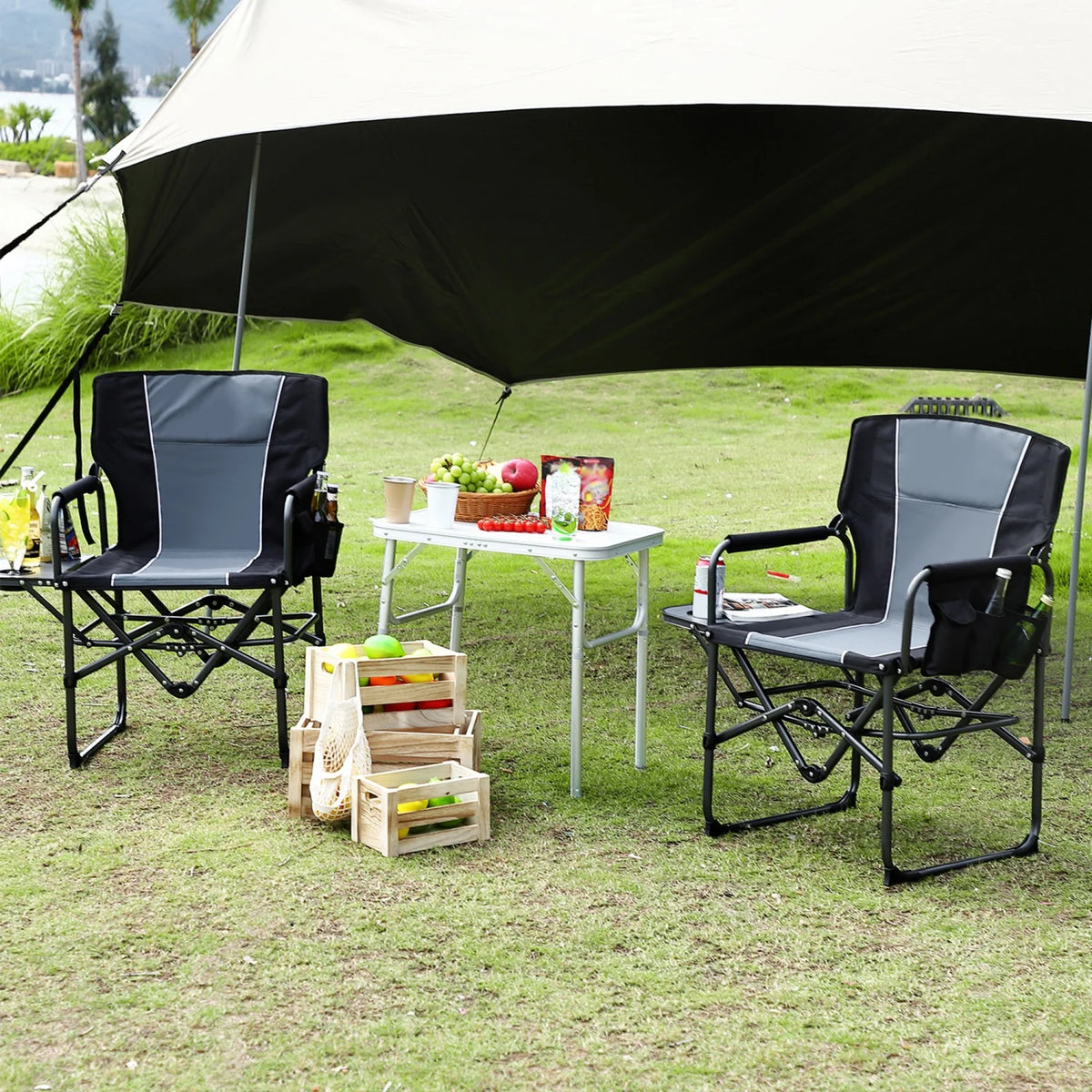 HiMISS Heavy Duty Folding Director Camping Chair