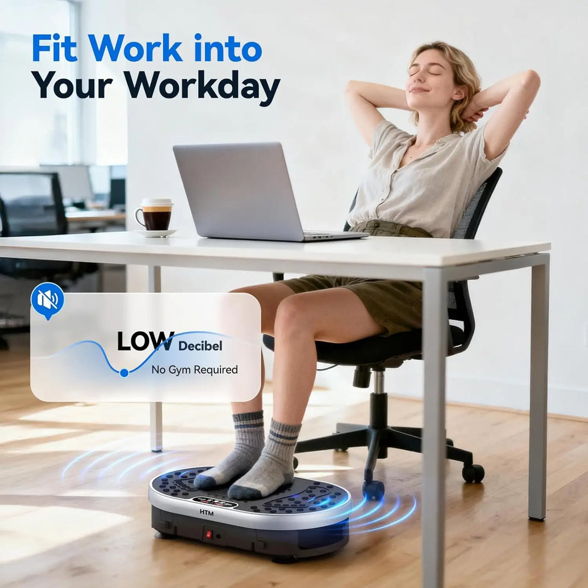 HTM Vibration Plate Exercise Machine 300 Pounds
