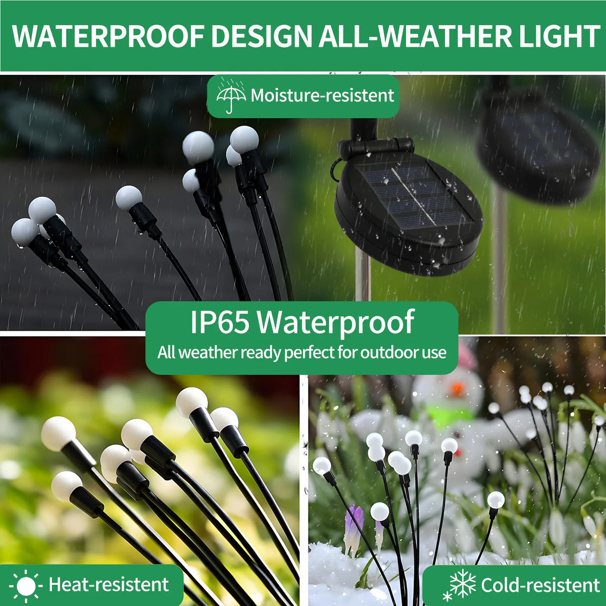 Solar Firefly Garden Lights Waterproof Outdoor Flexible