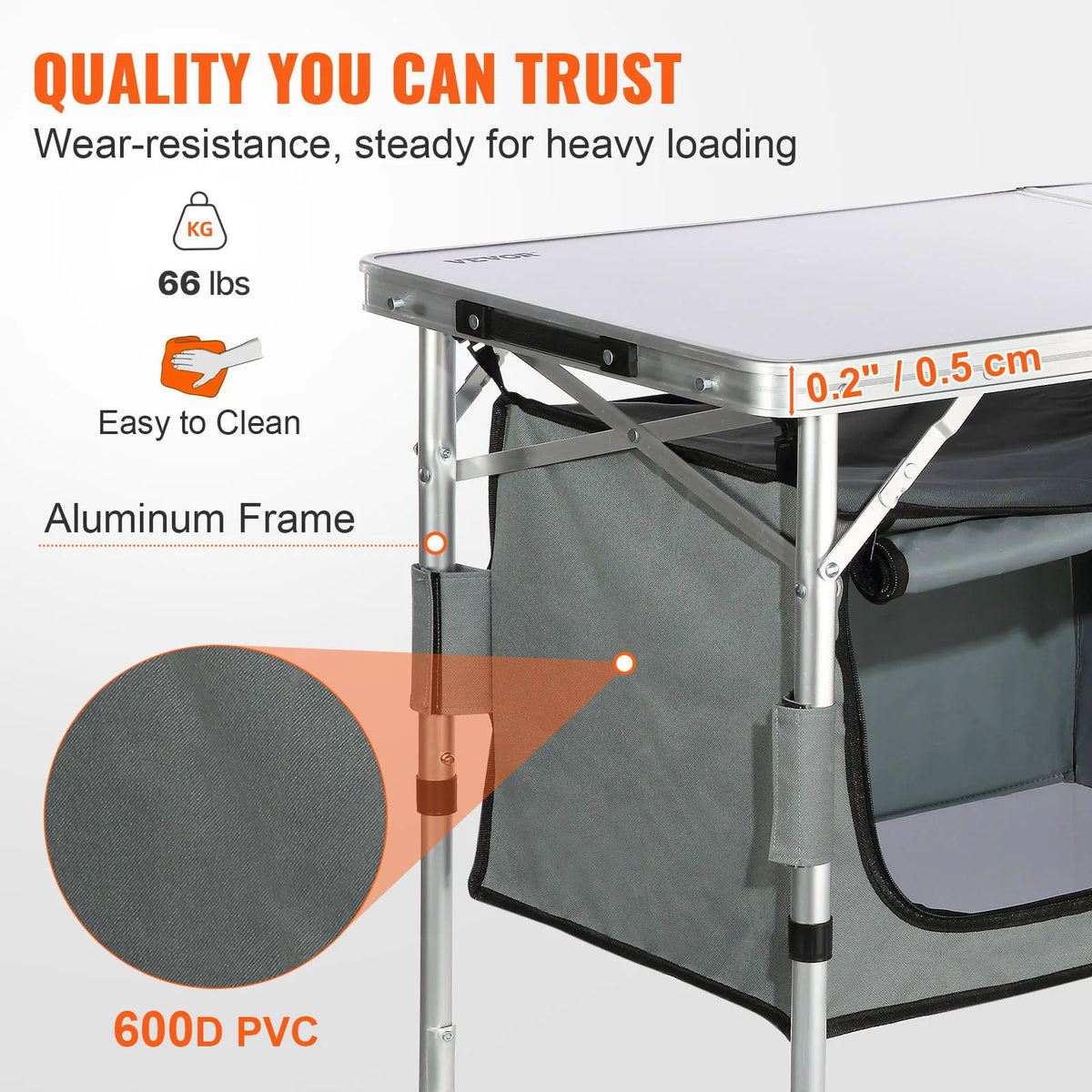 VEVOR Folding Camping Kitchen Table