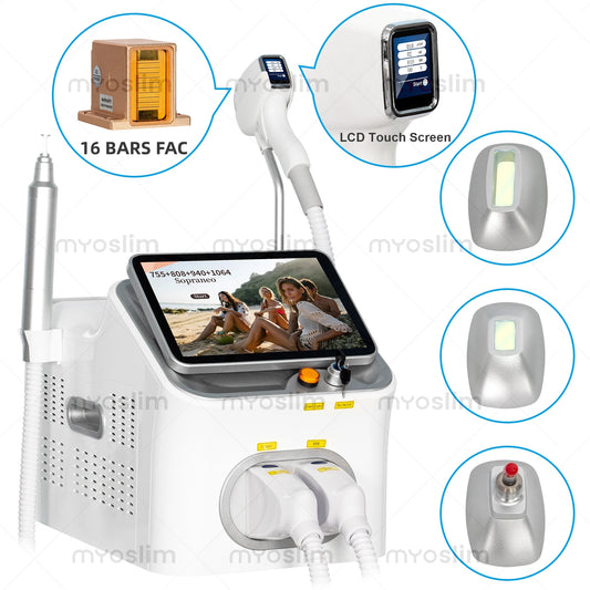 FAC 5000W 2 IN 1 Professional 4 Wave 808 Diode Laser Permanent Painless Hair Removal Picosecond Tattoo Removal Machine