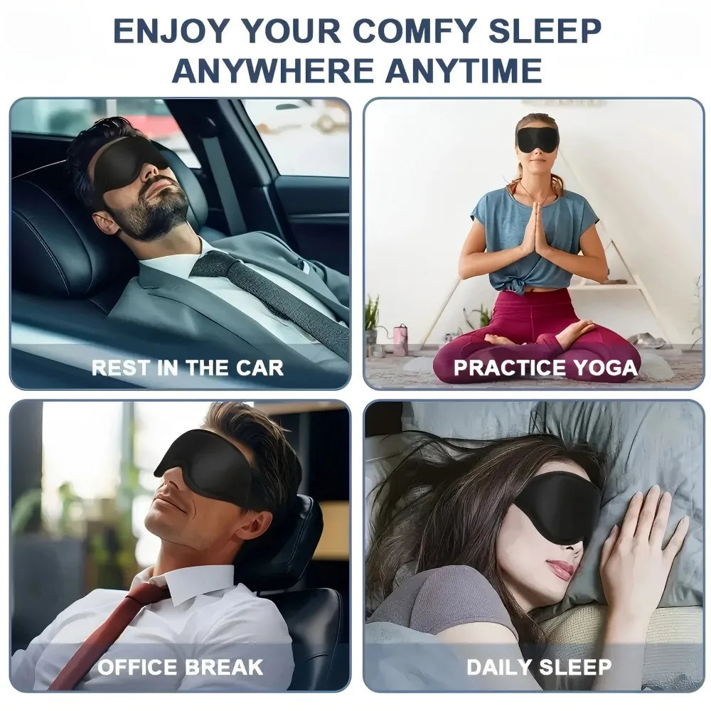3D Memory Foam Sleep Eye Mask With Adjustable Straps
