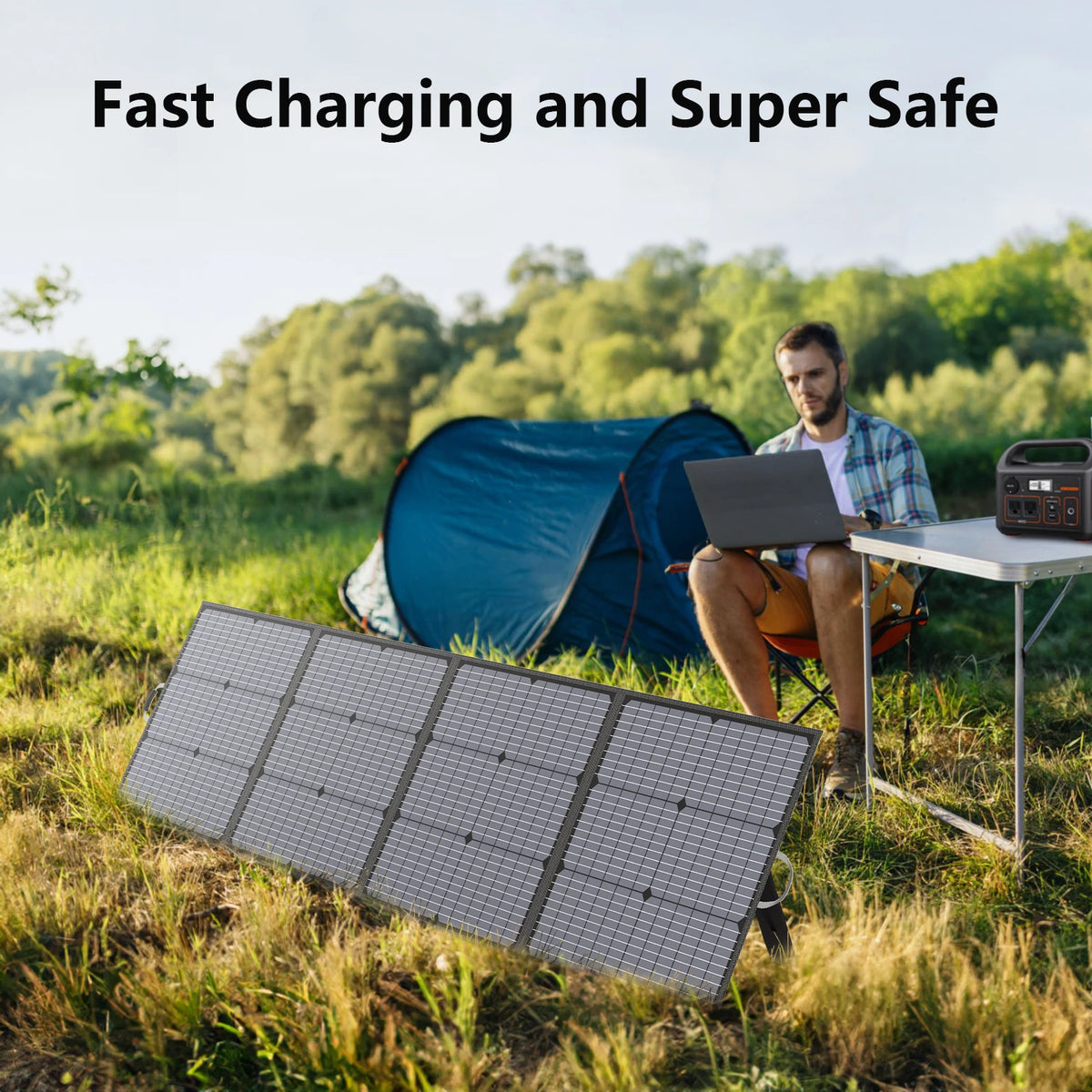 MHPOWOS 220W Foldable Monocrystalline Solar Panel